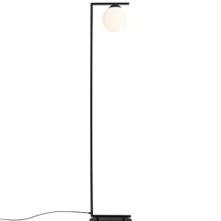 Sklep Kaja Czarna wysoka lampa podłogowa do salonu 1038A1_1 ZAC | Kaja* Tradycyjne Lampy Podłogowe
