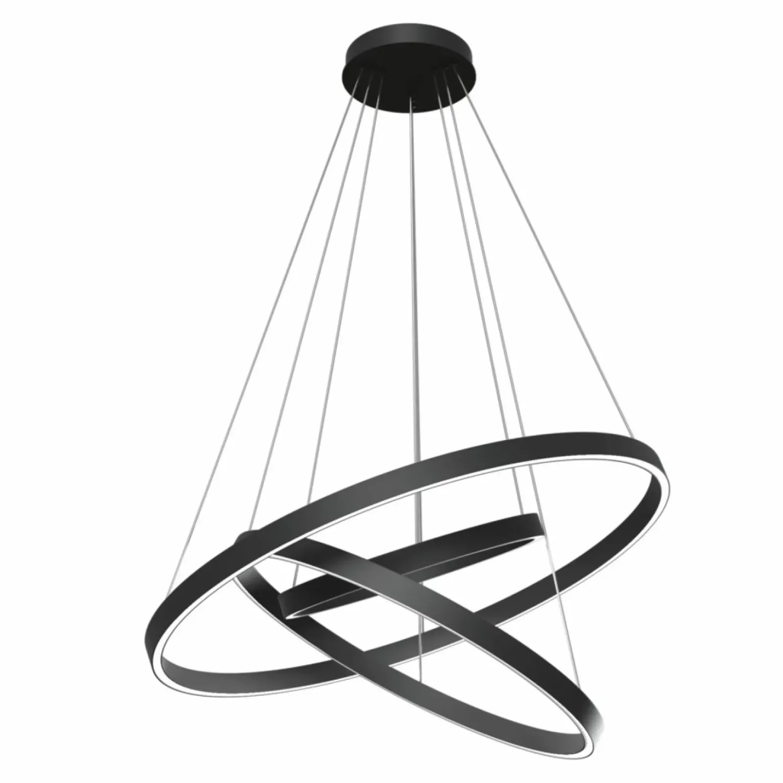 Sklep Kaja Czarne koła LED na linkach MOD058PL-L100B4K RIM | Kaja Oświetlenie Best Sale
