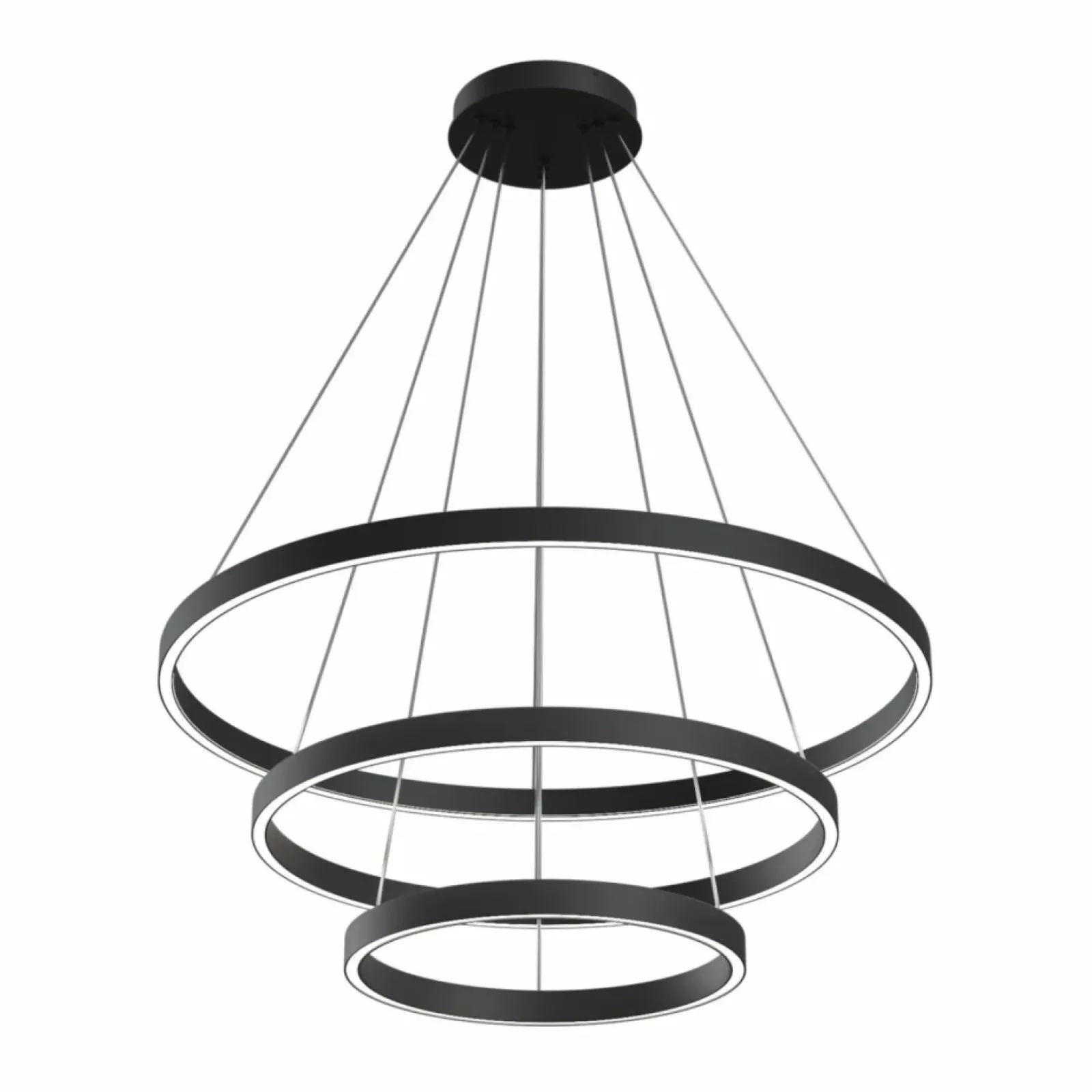 Sklep Kaja Czarne koła LED na linkach MOD058PL-L100B4K RIM | Kaja Oświetlenie Best Sale