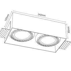 Sklep Kaja Czarne oczko podtynkowe 12x24,2cm GU10/ES111 ANT 3270 z serii CAGE* Oprawy Podtynkowe