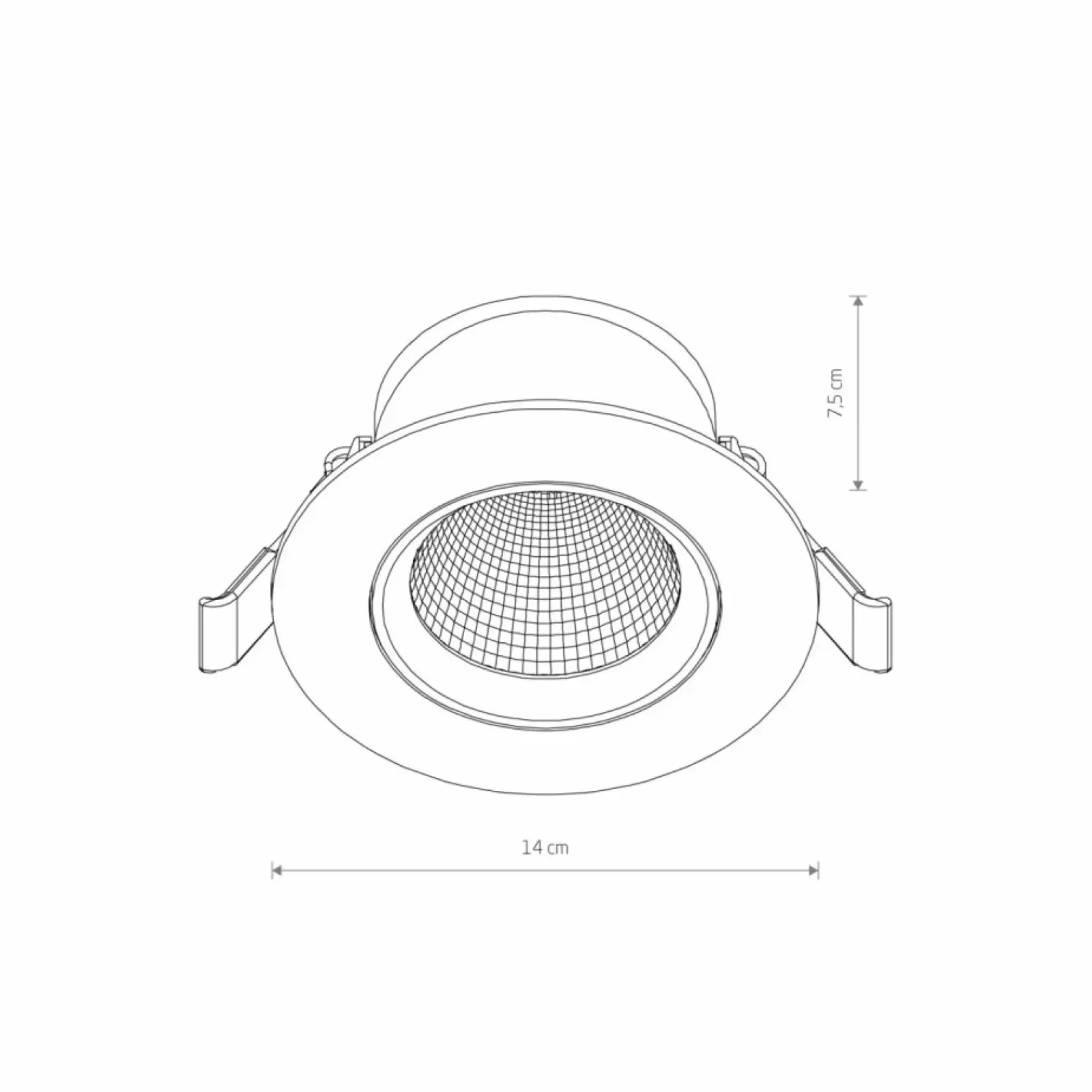 Sklep Kaja Czarne oczko wpustowe LED 15W 3000K ⌀14cm 10557 EGINA LED | Kaja* Lampy Led|Oprawy Podtynkowe