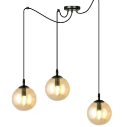 Sklep Kaja Czarno miodowa lampa wisząca z kulistymi kloszami 938/3 | Kaja Sale