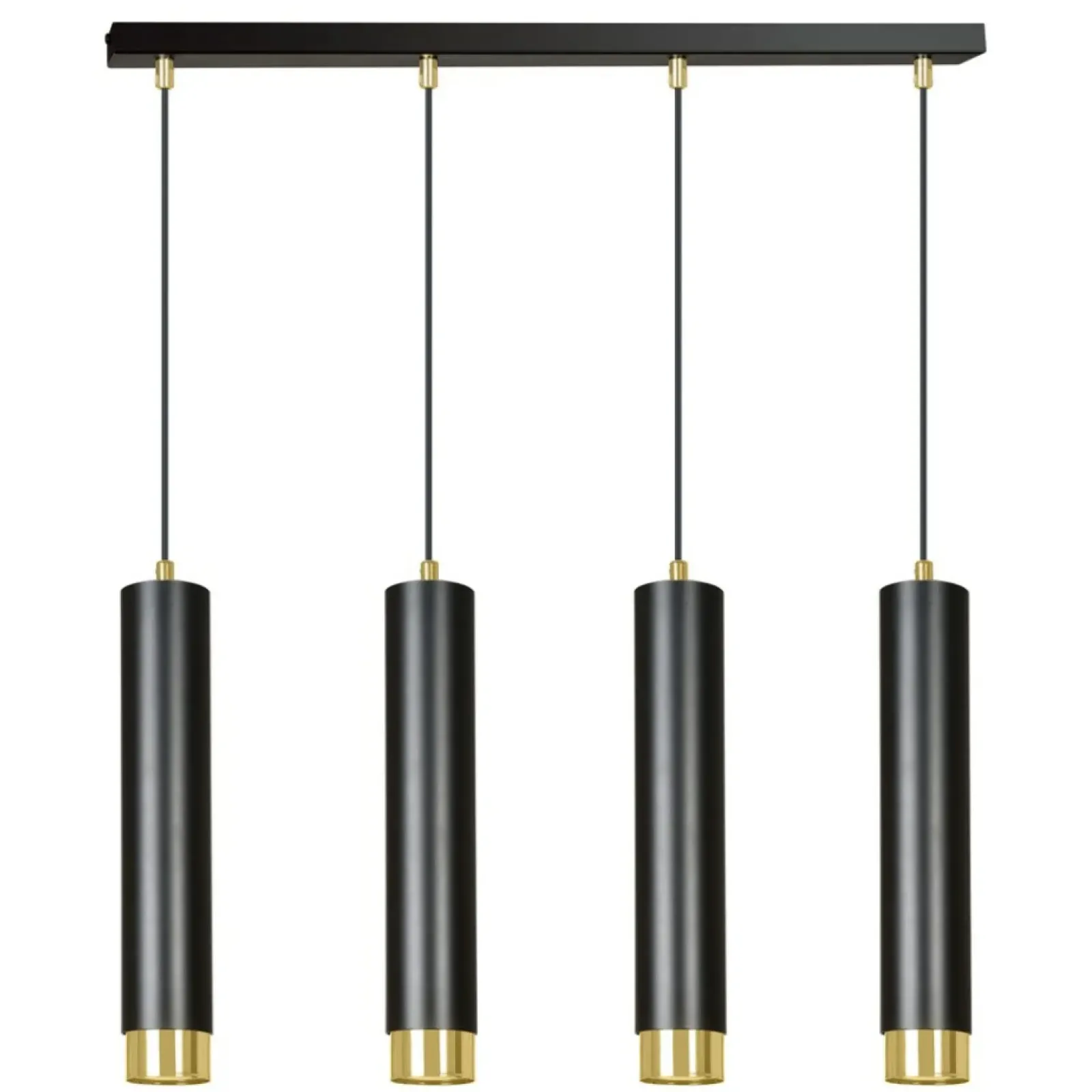 Sklep Kaja Czarno złota listwa z czterema lampami wiszącymi 644/4 | Kaja Flash Sale