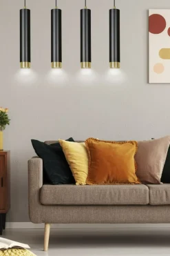 Sklep Kaja Czarno złota listwa z czterema lampami wiszącymi 644/4 | Kaja Flash Sale