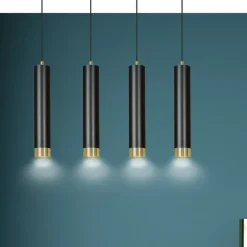 Sklep Kaja Czarno złota listwa z czterema lampami wiszącymi 644/4 | Kaja Flash Sale