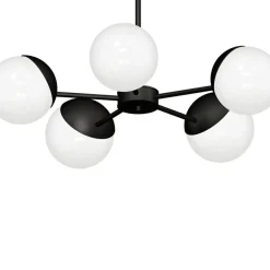 Sklep Kaja Czarno-biała, klasyczna lampa wisząca do salonu MLP8866 z serii SFERA | Kaja Ośw Flash Sale
