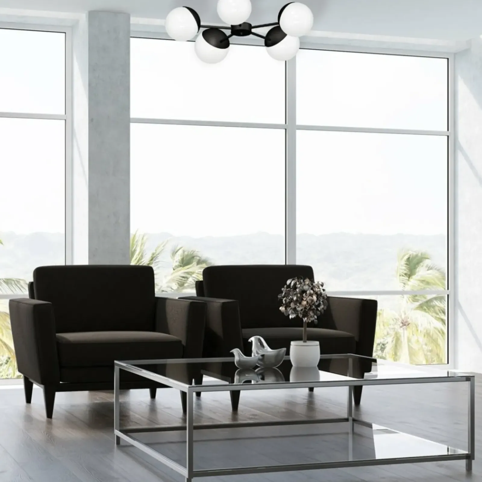Sklep Kaja Czarno-biała, klasyczna lampa wisząca do salonu MLP8866 z serii SFERA | Kaja Ośw Flash Sale