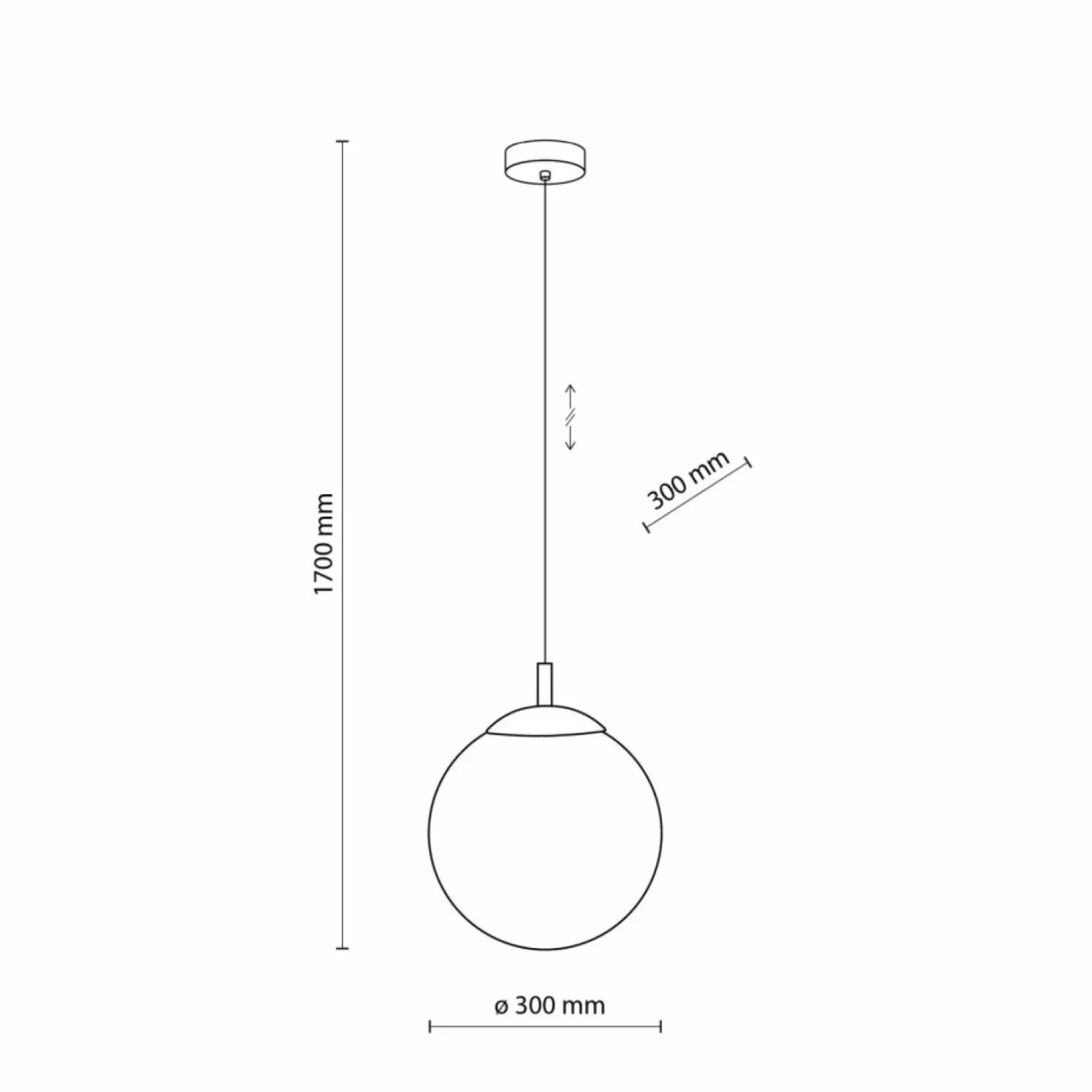 Sklep Kaja Czarno-biała, kulista lampa wisząca ⌀30cm TK 5670 ESME WHITE | Kaja Flash Sale