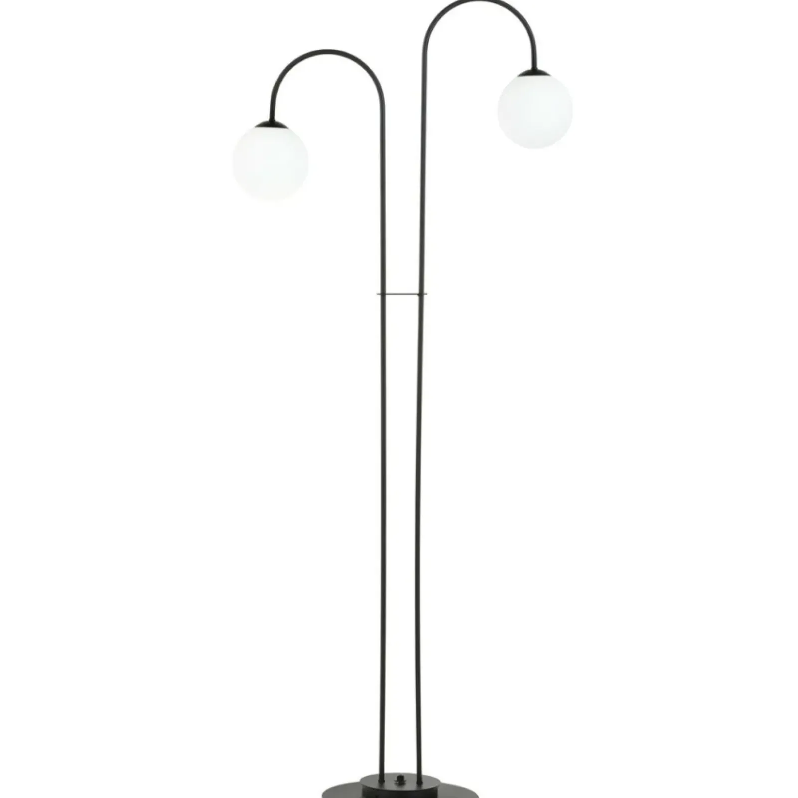 Sklep Kaja Czarno-biała lampa podłogowa z dwoma kloszami 1288/LP2 z serii ARCHI* Tradycyjne Lampy Podłogowe