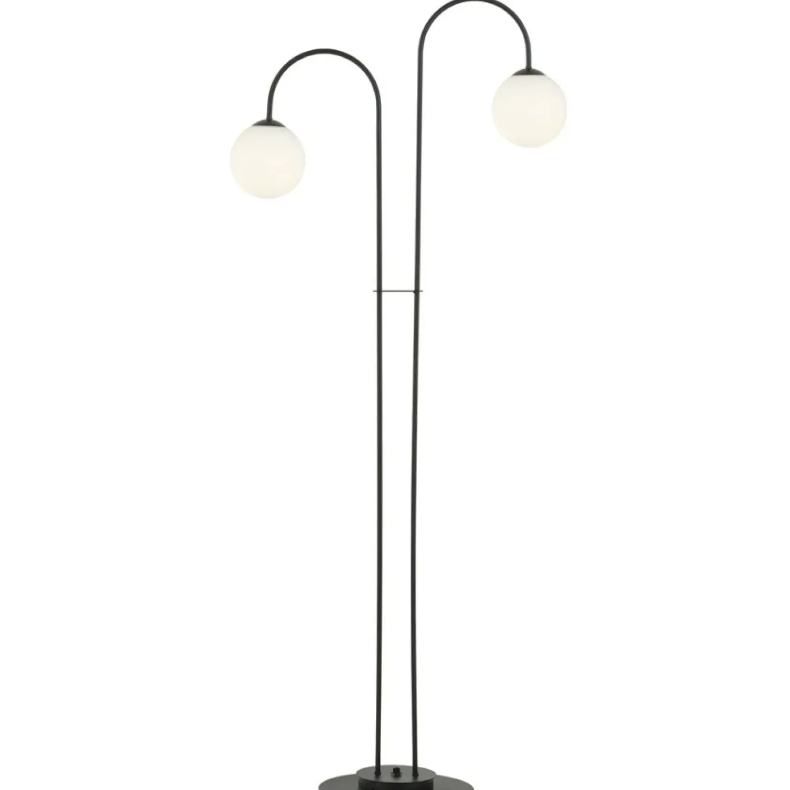 Sklep Kaja Czarno-biała lampa podłogowa z dwoma kloszami 1288/LP2 z serii ARCHI* Tradycyjne Lampy Podłogowe