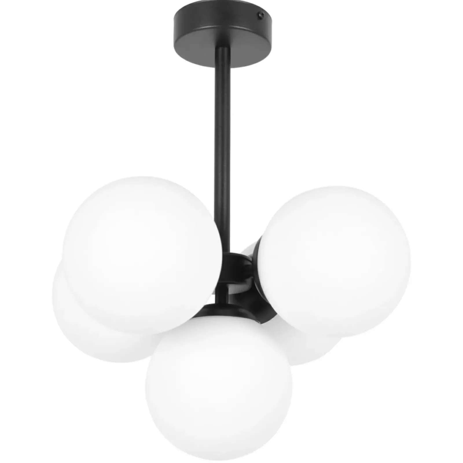 Sklep Kaja Czarno-biała lampa sufitowa z pięcioma kloszami K-5361 z serii INEZ Best