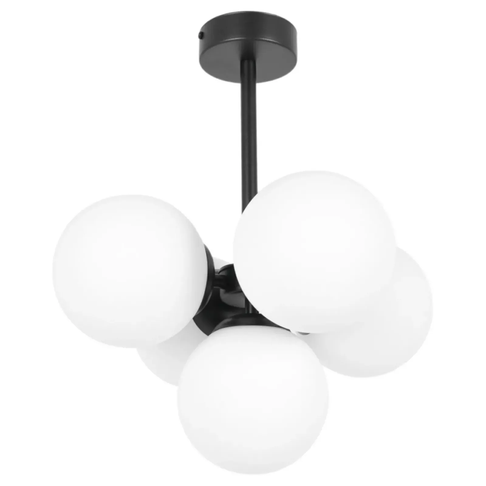 Sklep Kaja Czarno-biała lampa sufitowa z pięcioma kloszami K-5361 z serii INEZ Best