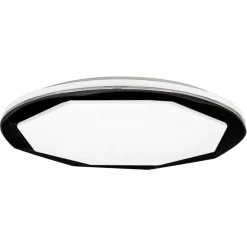 Sklep Kaja Czarno-biała lampa sufitowa LED do salonu ML7053 OPTIMA | Kaja* Plafony Klasyczne|Plafony Nowoczesne