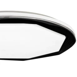 Sklep Kaja Czarno-biała lampa sufitowa LED do salonu ML7053 OPTIMA | Kaja* Plafony Klasyczne|Plafony Nowoczesne