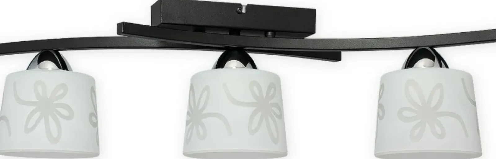 Sklep Kaja Czarno-biała lampa sufitowa, do kuchni O3283 P3 CZA + CH z serii GE* Randole Tradycyjne