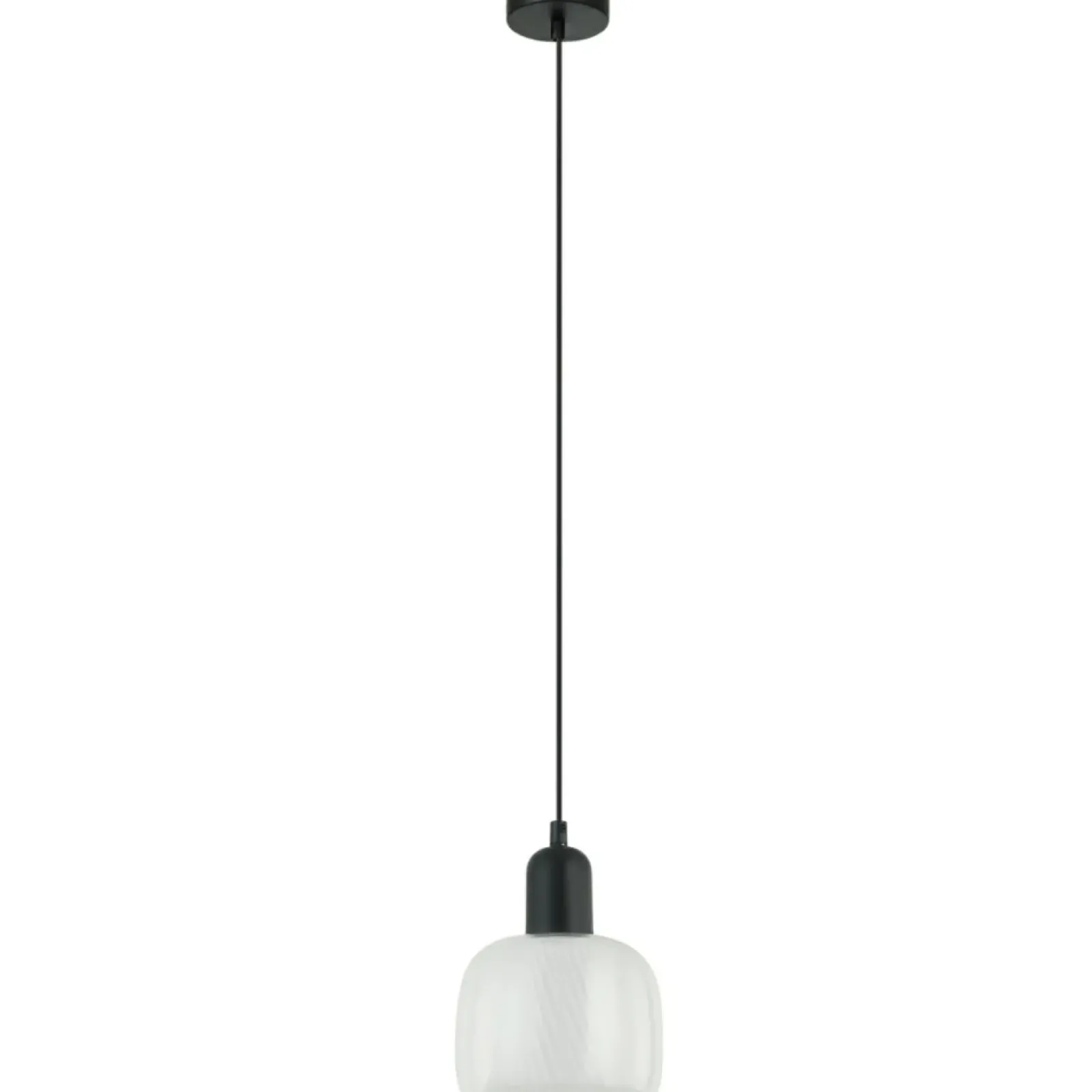 Sklep Kaja Czarno-biała lampa wisząca PND-67594-1-BK+CL LAMEZIA | Kaja Best Sale
