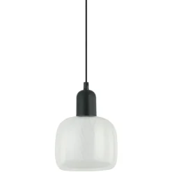 Sklep Kaja Czarno-biała lampa wisząca PND-67594-1-BK+CL LAMEZIA | Kaja Best Sale