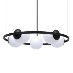 Sklep Kaja Czarno-biała lampa wisząca w stylu klasycznym 5011 z serii ORBIT Flash Sale