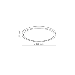 Sklep Kaja Czarno-biały plafon z LED-em, ochrona IP54 TK 6901 z serii AQUA* Plafony Nowoczesne|Lampy Led