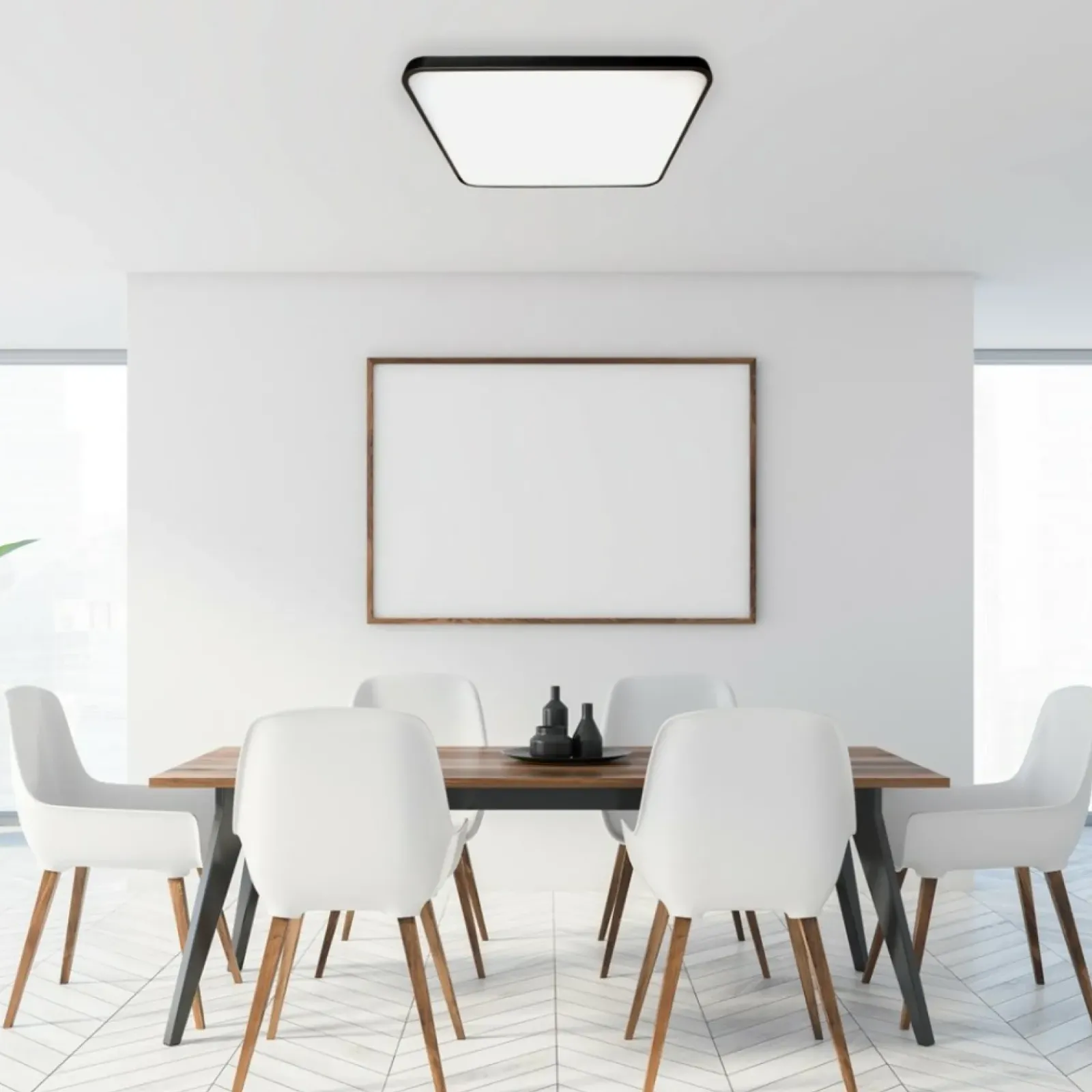 Sklep Kaja Czarno-biały plafon ze zintegrowanym LED-em ML7937 z serii FABIO | Kaja Oświetle* Plafony Nowoczesne|Lampy Led