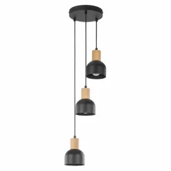 Sklep Kaja Czarno-drewniana lampa wisząca do kuchni TK 4895 CAIRO | Kaja Outlet