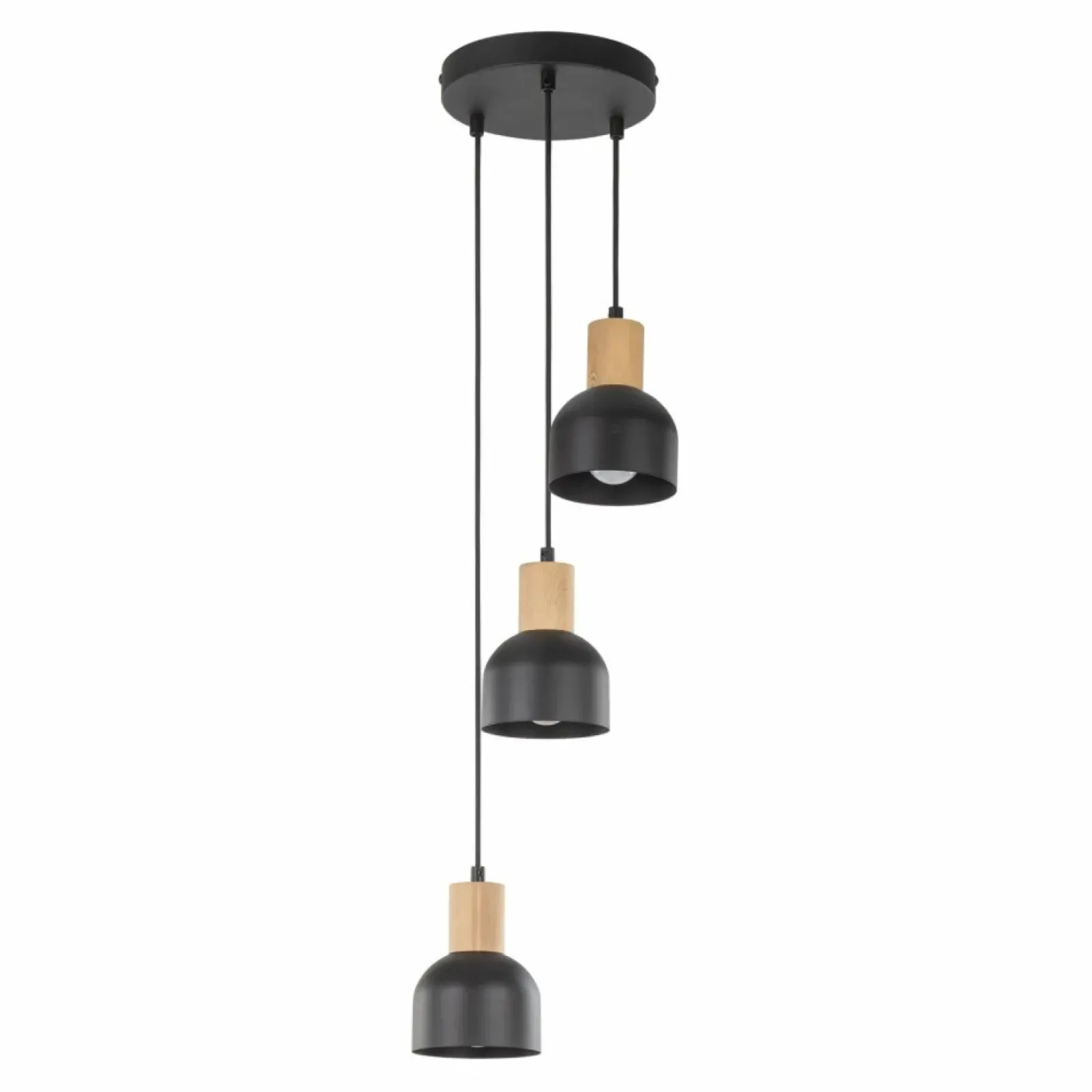 Sklep Kaja Czarno-drewniana lampa wisząca do kuchni TK 4895 CAIRO | Kaja Outlet