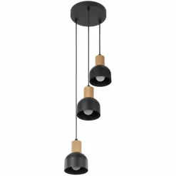 Sklep Kaja Czarno-drewniana lampa wisząca do kuchni TK 4895 CAIRO | Kaja Outlet