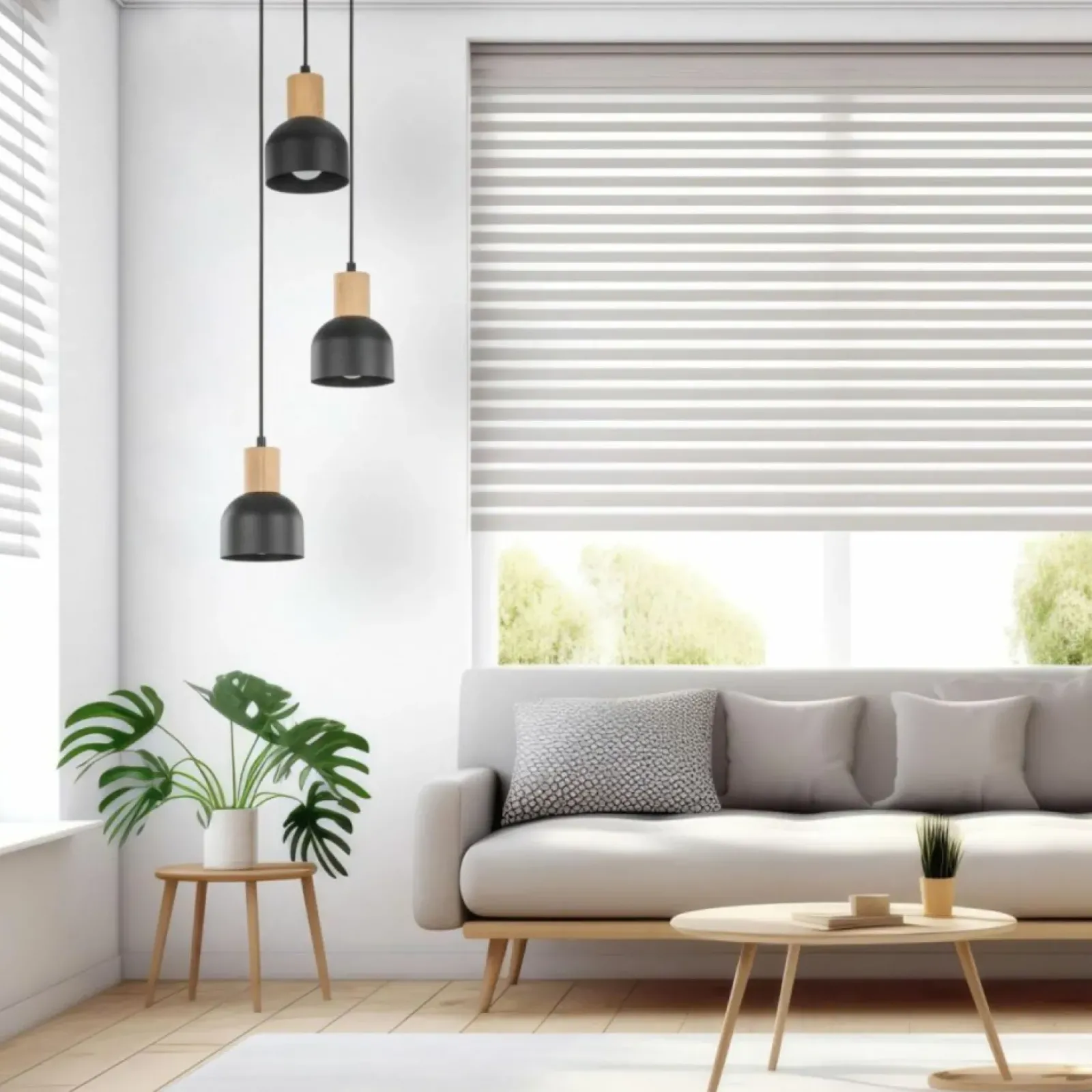 Sklep Kaja Czarno-drewniana lampa wisząca do kuchni TK 4895 CAIRO | Kaja Outlet