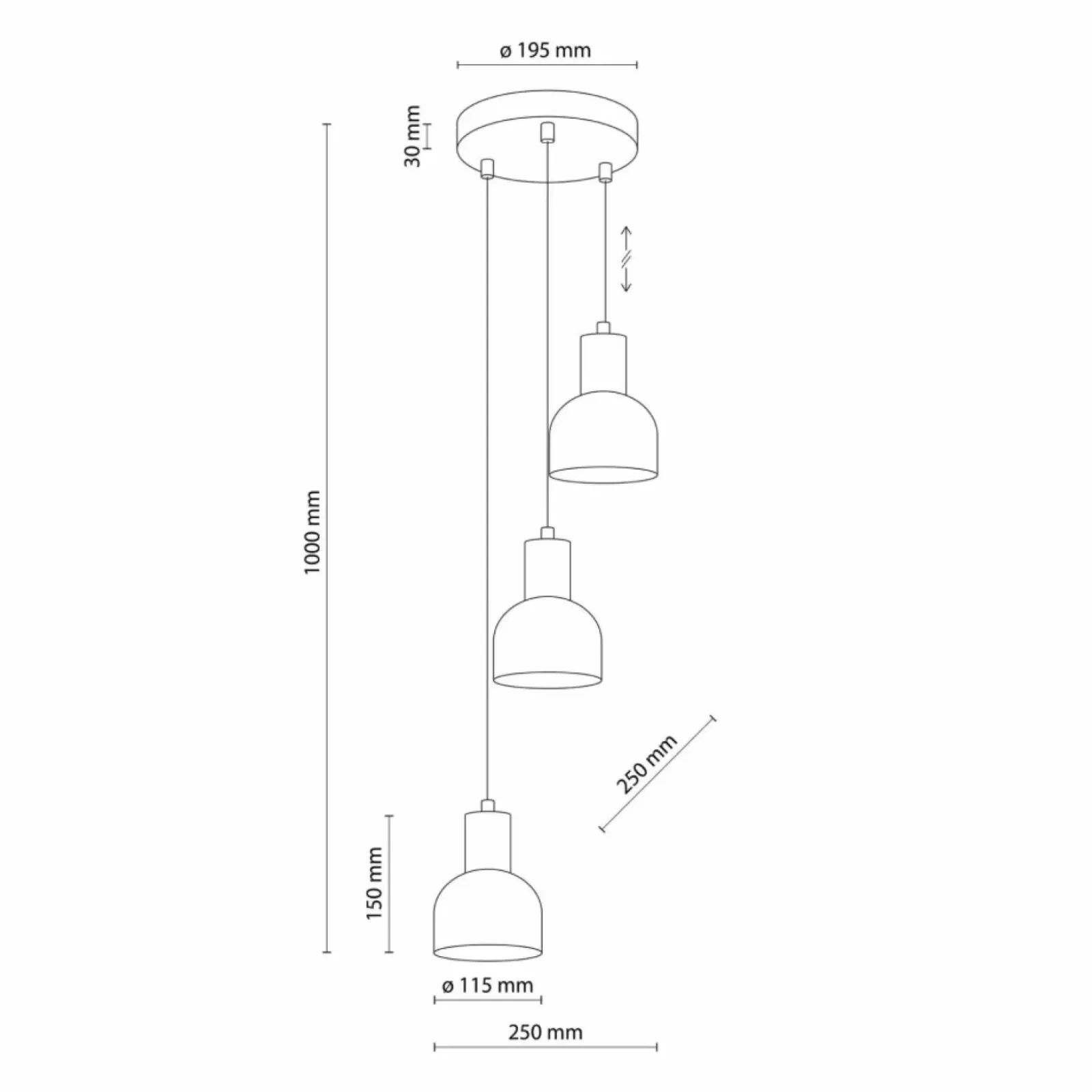 Sklep Kaja Czarno-drewniana lampa wisząca do kuchni TK 4895 CAIRO | Kaja Outlet