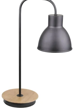 Sklep Kaja Czarno-drewniana lampka biurkowa 41-73488 z serii VARIO | Kaja* Lampki Biurkowe