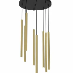 Sklep Kaja Czarno-mosiężna lampa wisząca z tubami LX 4121 YORU | Kaja Oświetlenie Clearance