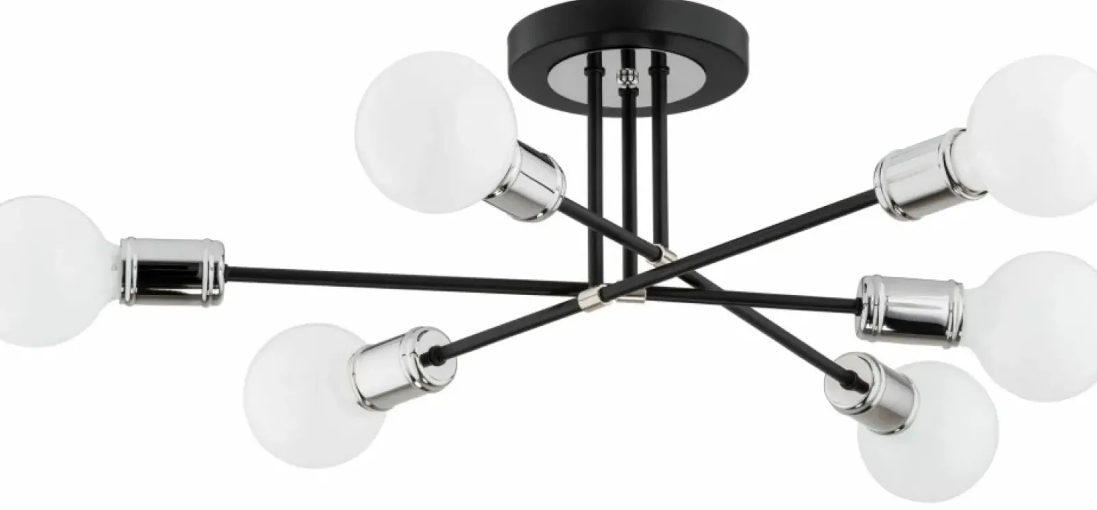 Sklep Kaja Czarno-srebrna lampa sufitowa w stylu loftowym AL 62128 TOLEDO | Kaja Store