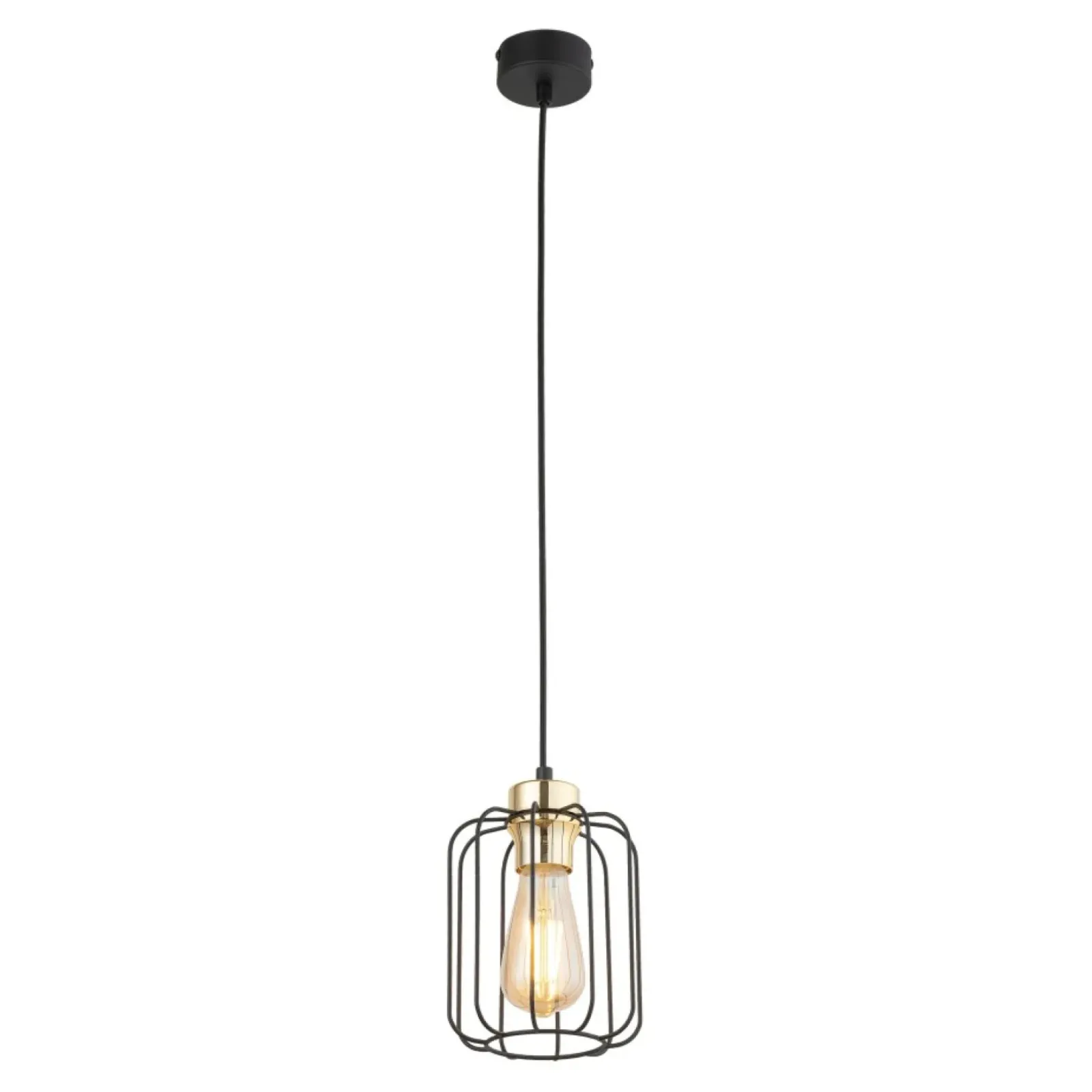 Sklep Kaja Czarno-złota, druciana lampa wisząca do jadalni TK 4714 GALAXY NEW Discount