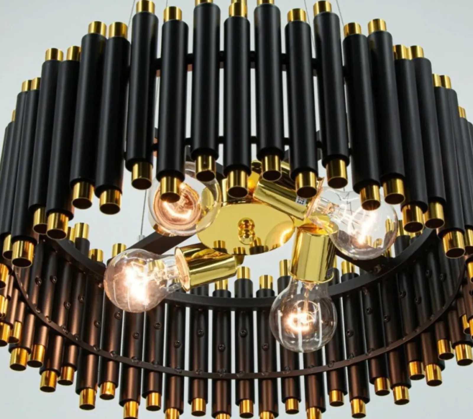 Sklep Kaja Czarno-złota, efektowna lampa wisząca 6235/4 BL TR NARNI | Kaja Flash Sale