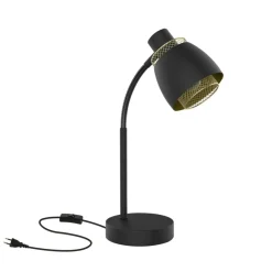 Sklep Kaja Czarno-złota, elegancka lampka biurkowa 41-13774 z serii ALEKSANDRIA* Lampki Biurkowe