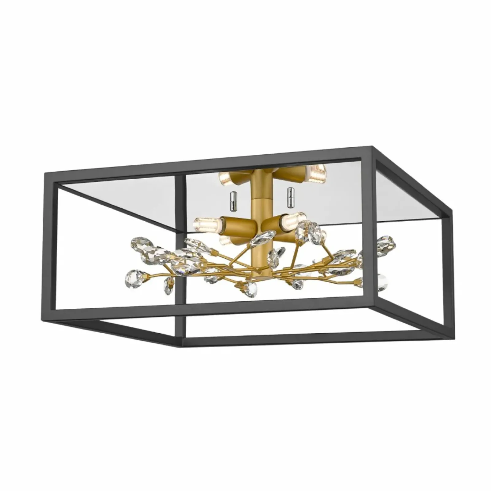Sklep Kaja Czarno-złota lampa - ozdobny kwiat C0578-04A-B5TF SPRING | Kaja Online