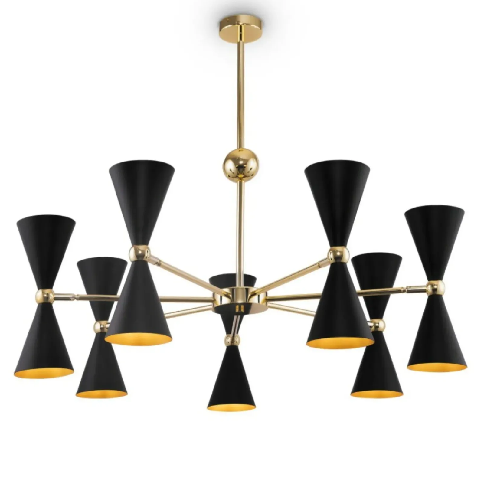 Sklep Kaja Czarno-złota lampa do salonu MOD108PL-14GB VESPER | Kaja Oświetlenie Best Sale