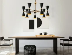 Sklep Kaja Czarno-złota lampa do salonu MOD108PL-14GB VESPER | Kaja Oświetlenie Best Sale