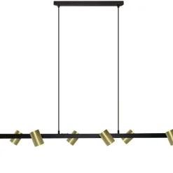 Sklep Kaja Czarno-złota lampa nad wyspę kuchenną LP-731/6L GD SNOW | Kaja Fashion