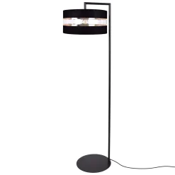 Sklep Kaja Czarno-złota lampa podłogowa, do salonu K-5205 z serii NICEA | Kaja* Lampy Podłogowe Z Abażurem|Lampy Podłogowe