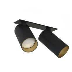 Sklep Kaja Czarno-złota lampa podtynkowa, dwa reflektory 7690 | Kaja Oświetlenie* Oprawy Podtynkowe