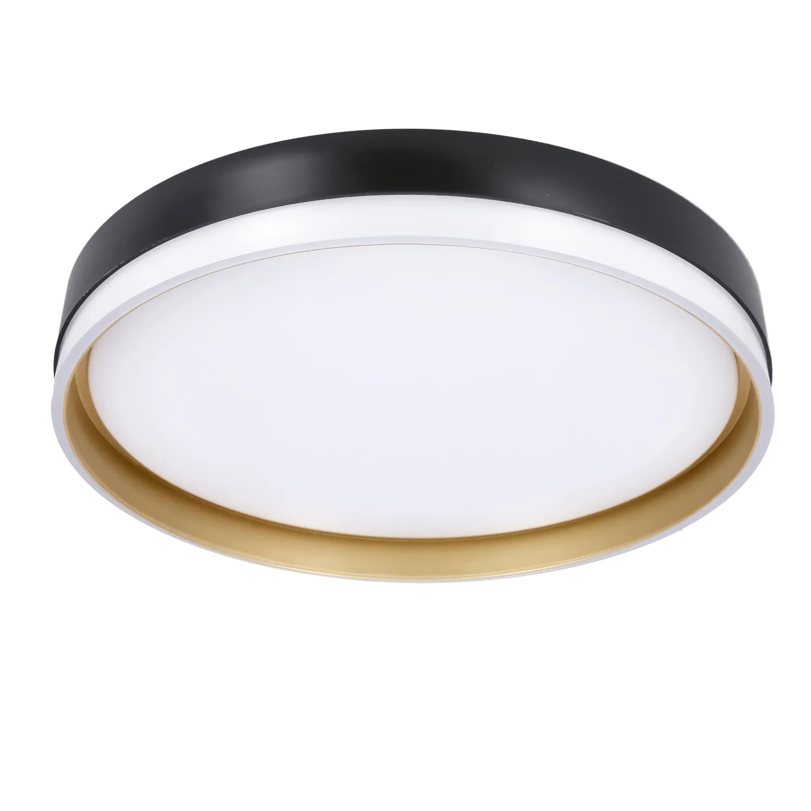 Sklep Kaja Czarno-złota lampa sufitowa, ledowy plafon 13-17727 z serii MANHATTAN | Kaja Ośw* Plafony Nowoczesne|Lampy Led