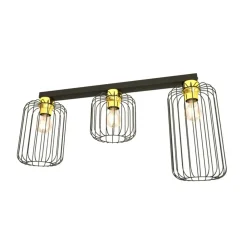 Sklep Kaja Czarno-złota lampa sufitowa do salonu 1366/3 z serii BARN Fashion