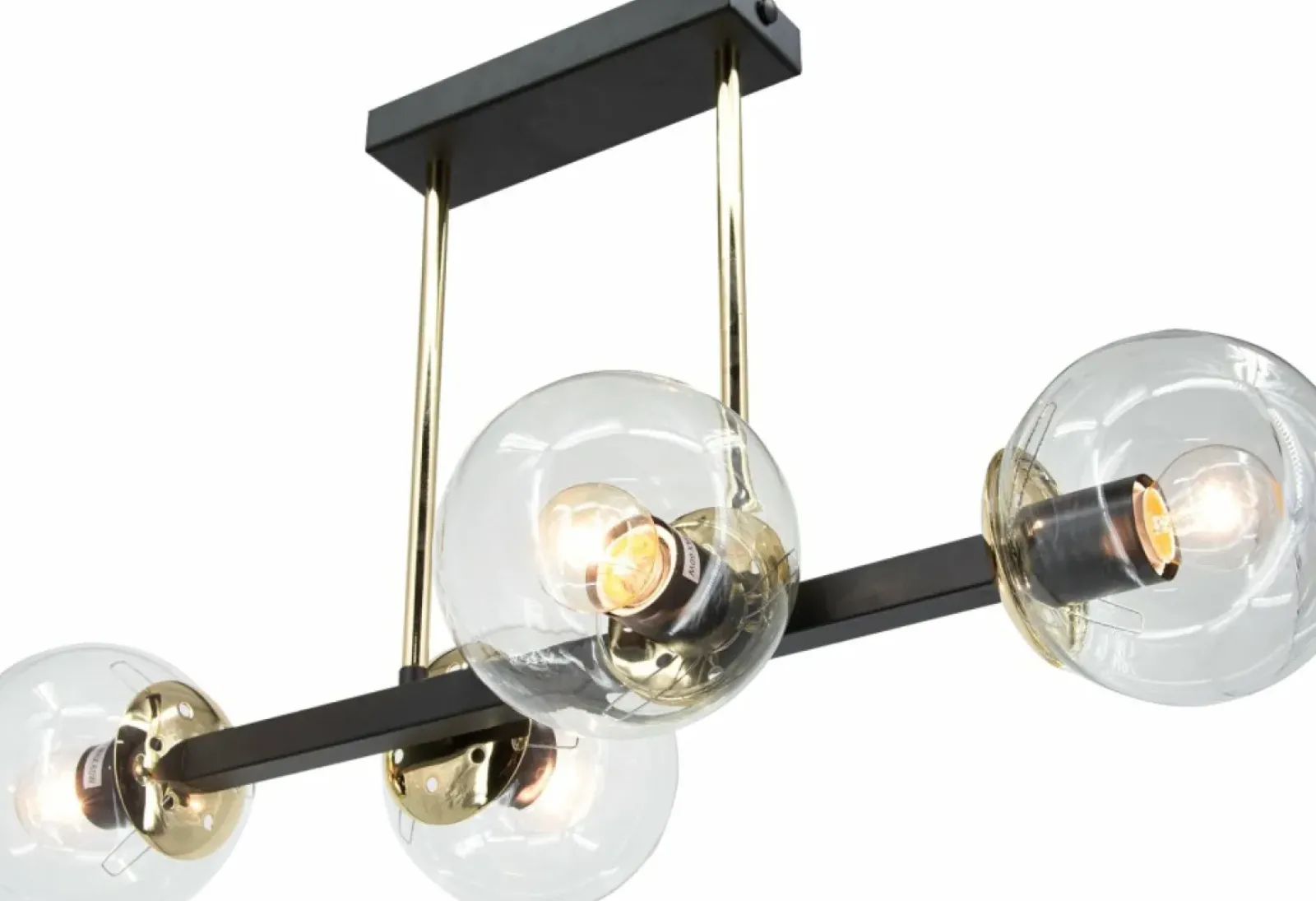Sklep Kaja Czarno-złota lampa sufitowa do korytarza 3030/4 BL TR SINTRA | Kaja Hot