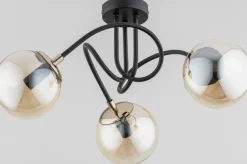 Sklep Kaja Czarno-złota lampa sufitowa na 3 żarówki AL 63021 | Kaja Hot