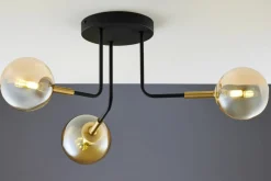 Sklep Kaja Czarno-złota lampa sufitowa JUP 2037 BU 3 CZ/MS BU BURANO | Kaja Shop