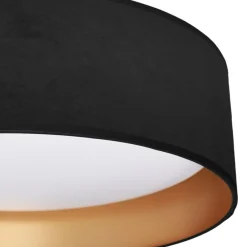Sklep Kaja Czarno-złota lampa sufitowa, plafon do sypialni ML7070 RONDO | Kaja* Plafony Klasyczne|Plafony Nowoczesne