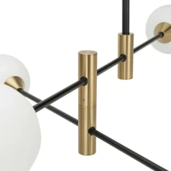 Sklep Kaja Czarno-złota lampa sufitowa PND-9148-6-OPAL MARINO | Kaja Oświetlenie Cheap