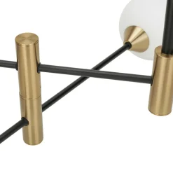 Sklep Kaja Czarno-złota lampa sufitowa PND-9148-6-OPAL MARINO | Kaja Oświetlenie Cheap