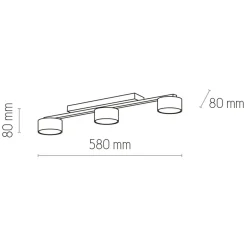 Sklep Kaja Czarno-złota lampa sufitowa TK 6091 DALLAS | Kaja Oświetlenie Flash Sale